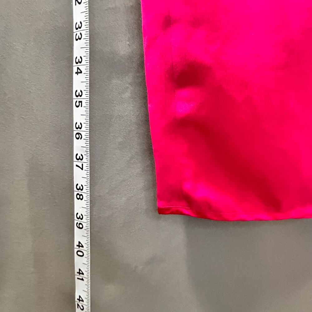 Lady Di Vintage 80s SILK Hot Pink Dress Minimalist Romantic Old Money Dress 10 - Picture 9 of 9